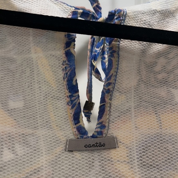 Cantao Brazilian designer vintage swing tank top floral birds of paradise Medium - Picture 8 of 8